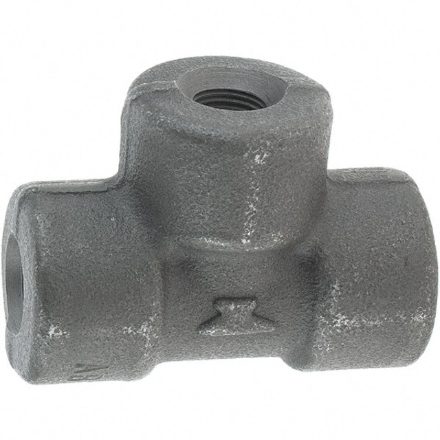 Anvil 0361119001 Black Tee: 1/8", Threaded