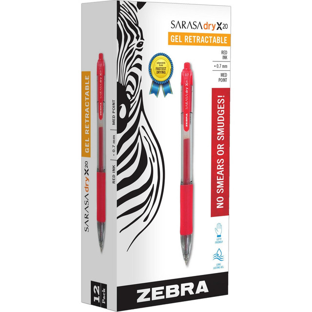 Zebra Pen 46830 Roller Ball Pen: Conical Tip, Red Ink