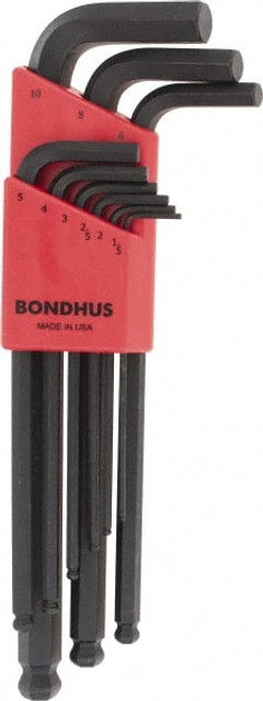 Bondhus 10999 9 Piece L-Key Ball End Hex Key Set