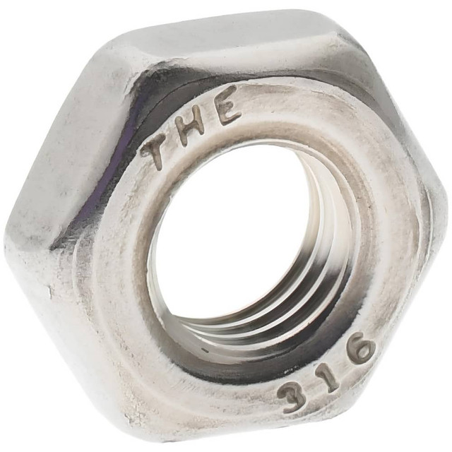 Value Collection R56001378 Hex Nut: 1/4-28, Grade 316 Stainless Steel, Uncoated