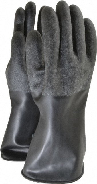 North B324R/10 Chemical Resistant Gloves: Size X-Large, 32.00 Thick, Butyl, Unsupported,