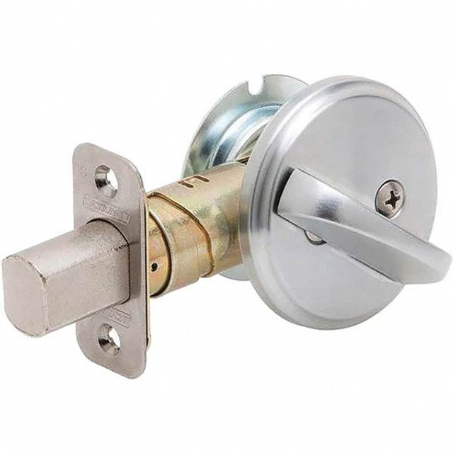 Schlage B80 626 1-5/8 to 1-3/4" Door Thickness, Satin Chrome Finish, One Sided Deadbolt