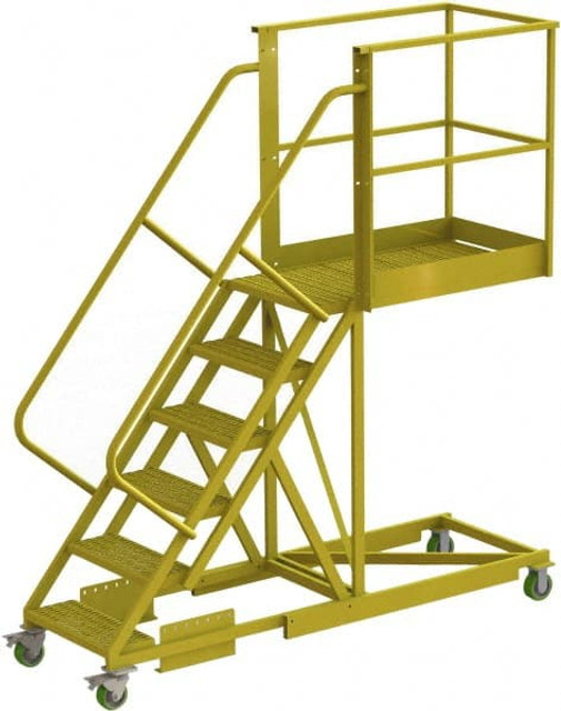 TRI-ARC UCS500640246 Steel Rolling Ladder: 6 Step