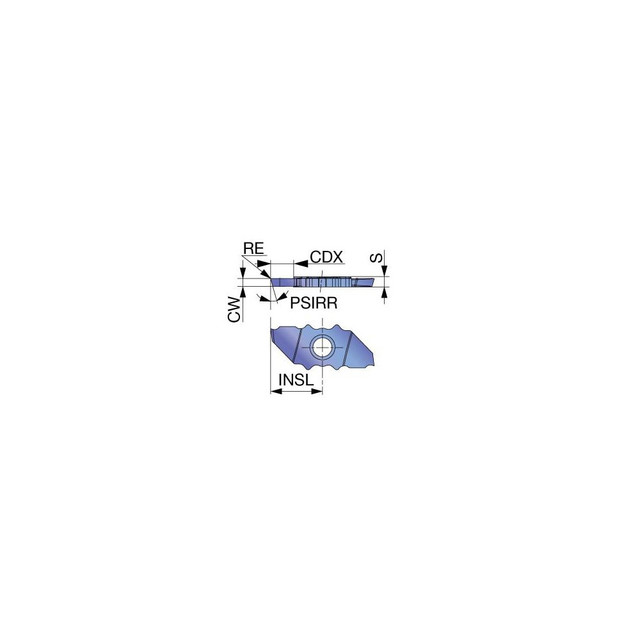 Tungaloy 6777849 Grooving Insert: JXPGYes SH725, Solid Carbide