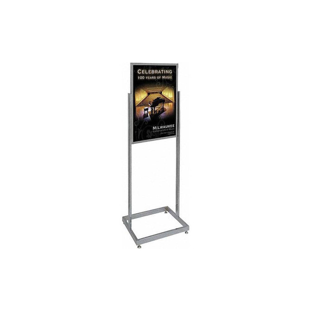 United Visual Products UVE58113-CHROME Sign Holders & Frames; Product Type: Sign Frame ; Sign Holder Height: 53.5 ; Sign Holder Width: 22 ; Signs Held: 1 ; Indoor/Outdoor: Indoor ; Mount Type: Free Standing