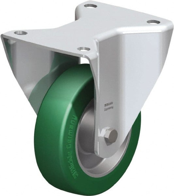 Blickle 625418 Rigid Top Plate Caster: Polyurethane-Elastomer Blickle Softhane, 5" Wheel Dia, 1-37/64" Wheel Width, 770 lb Capacity, 6-1/2" OAH