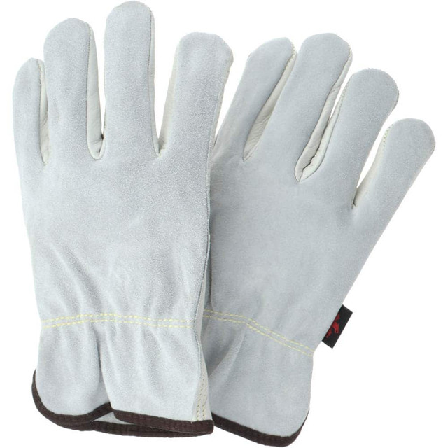 MCR Safety 32057L Size L Leather Abrasion Protection Work Gloves