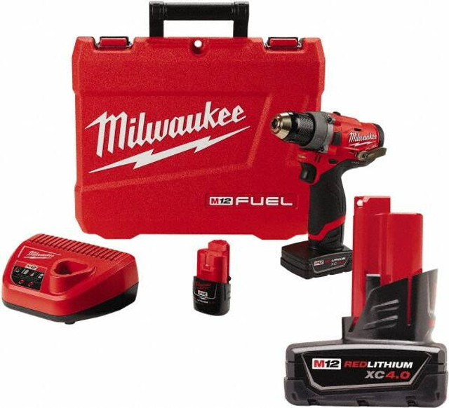 Milwaukee Tool 3873860/4337721 Cordless Drill: 12V, 1/2" Chuck, 0 to 1,700 RPM