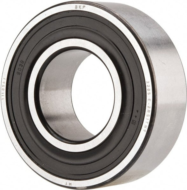 SKF 2205 E-2RS1TN9 Self-Aligning Ball Bearing: 25 mm Bore Dia, 52 mm OD, 18 mm OAW, Double Seal