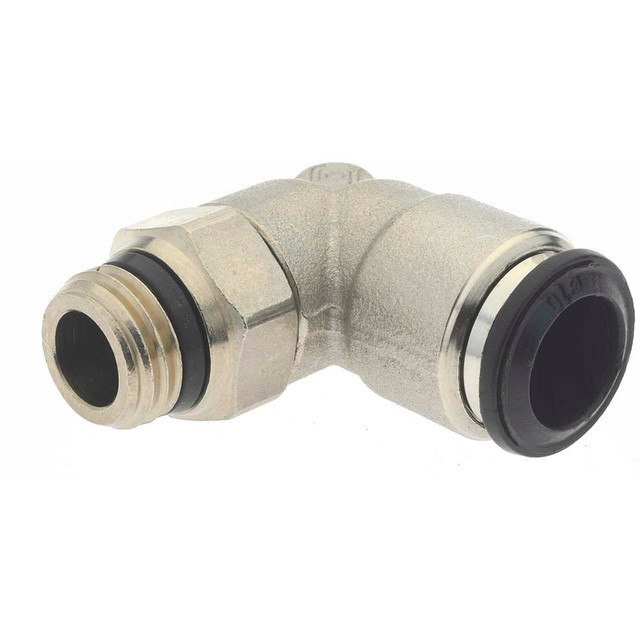 Aignep USA 50110N-14-1/2 Push-To-Connect Tube to Universal Thread Tube Fitting: Swivel Elbow, 1/2" Thread