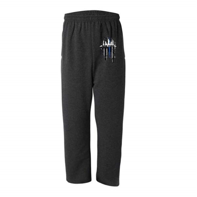 Thin Blue Line NYC-TBL-SPANTS-CHARC-XL Thin Blue Line Sweatpants, New York