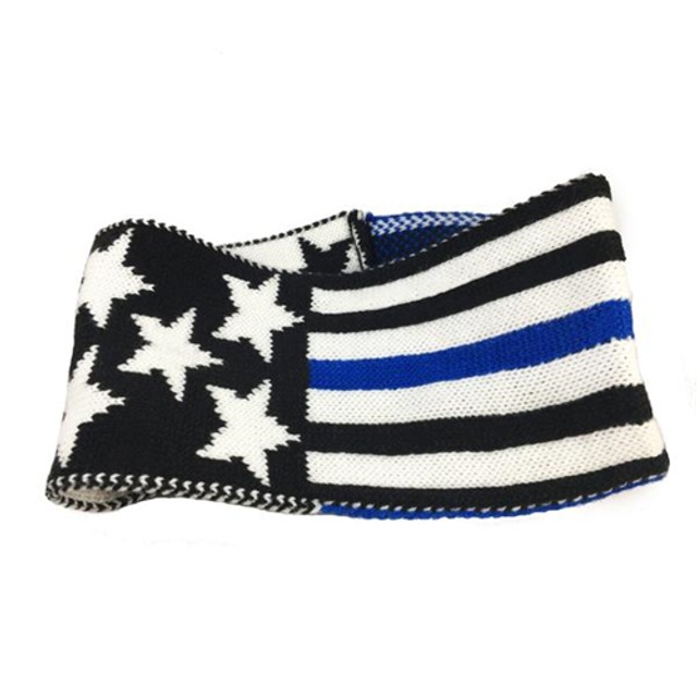 Thin Blue Line TBL-AM-WINTER-HB Women's Winter Headband - Thin Blue Line American Flag