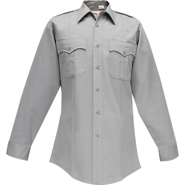 Flying Cross 35W54 41 16.0 34 Duro Poplin Long Sleeve Shirt w/ Sewn-In Creases