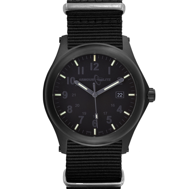 ArmourLite AL145 ArmourLite Stealth Black Swiss Tritium Illuminated Watch