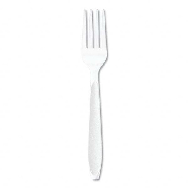 DART SCCHSWF0007 Impress Heavyweight Full-Length Polystyrene Cutlery, Fork, White, 1000/Carton