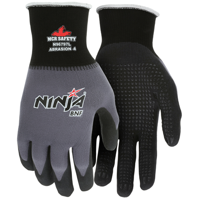 MCR Safety N96797XS Ninja BNF, 15 G-Palm and dots coat