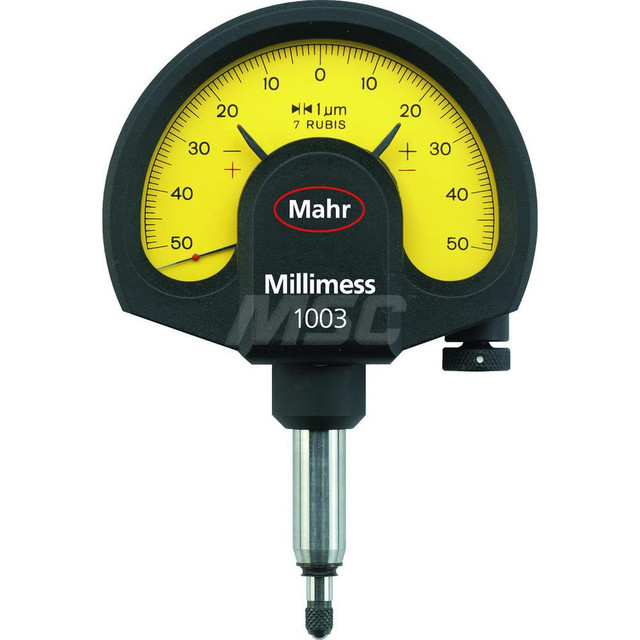 Mahr 4334010 Dial Comparator Gages; Dial Color: Yellow ; Overtravel (mm): 2.80