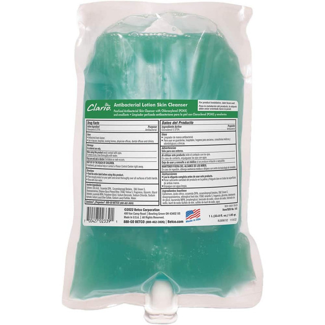Betco BET1412900 Hand Cleaners & Soap; Product Type: Hand Cleaner ; Scent: Tropical; Hibiscus ; Container Type: Dispenser Refill ; Container Size: 1 L ; Form: Liquid ; Color: Silvery Green