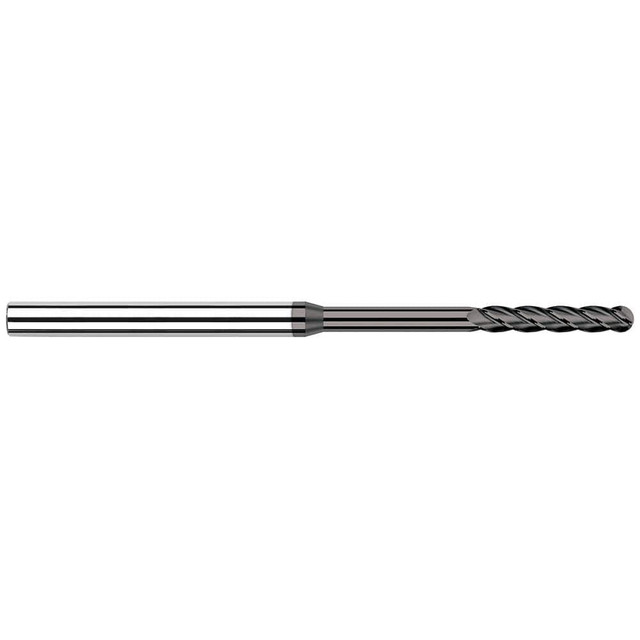 Harvey Tool 36525 Ball End Mill: 0.025" Dia, 0.125" LOC, 4 Flute, Solid Carbide