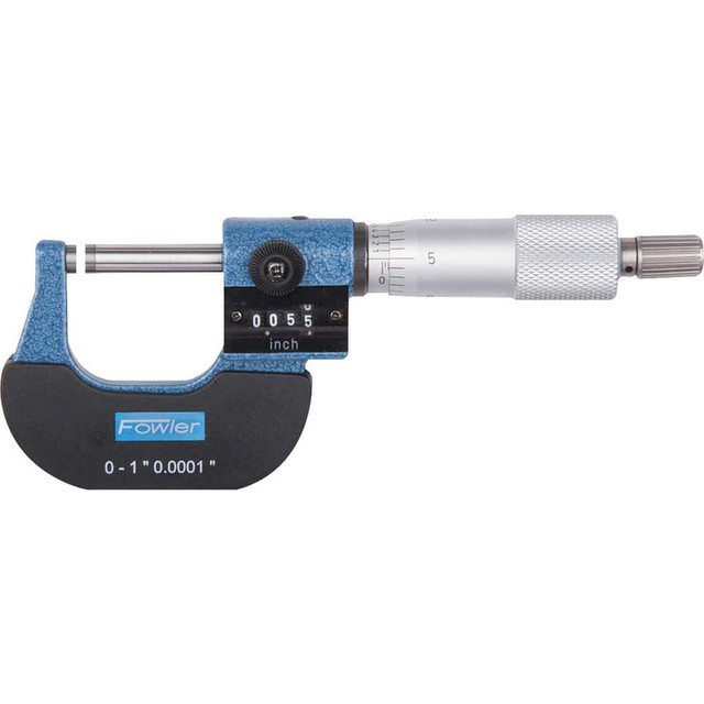 Fowler 522240021 Mechanical Outside Micrometers; Minimum Measurement (Decimal Inch): 1.0000 ; Maximum Measurement (Inch): 2 ; Accuracy (Decimal Inch): 0.000160 ; Graduation: 0.0001 ; Graduation (Inch): 0.0001 ; Resolution (Decimal Inch): 0.0001