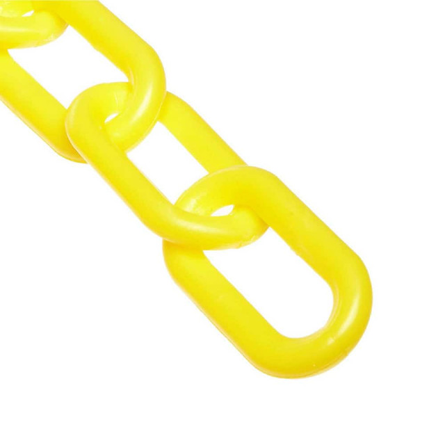 Mr. Chain 51002-25 Safety Barrier Chain: Plastic, Yellow, 25' Long, 2" Wide