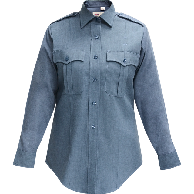 Flying Cross 204W39 86 34L N/A Deluxe Tactical Women's Long Sleeve Shirt w/ Com Ports - LAPD Navy