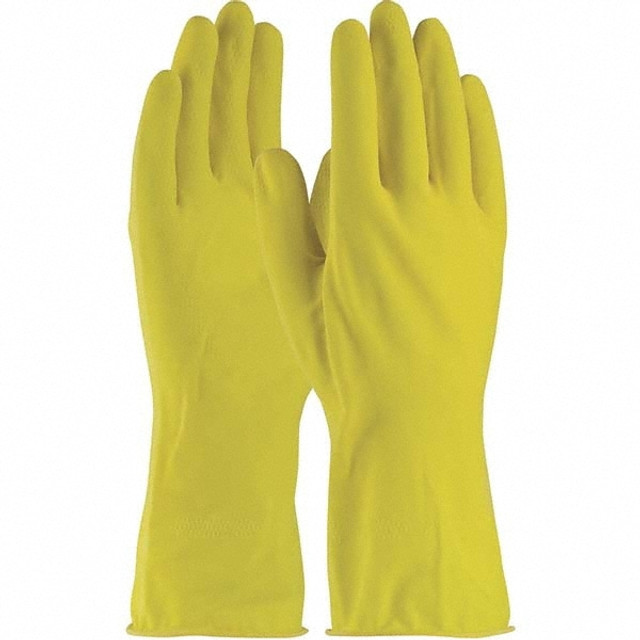 PIP 48-L160Y/S Chemical Resistant Gloves: Small, 16 mil Thick, Latex, Unsupported