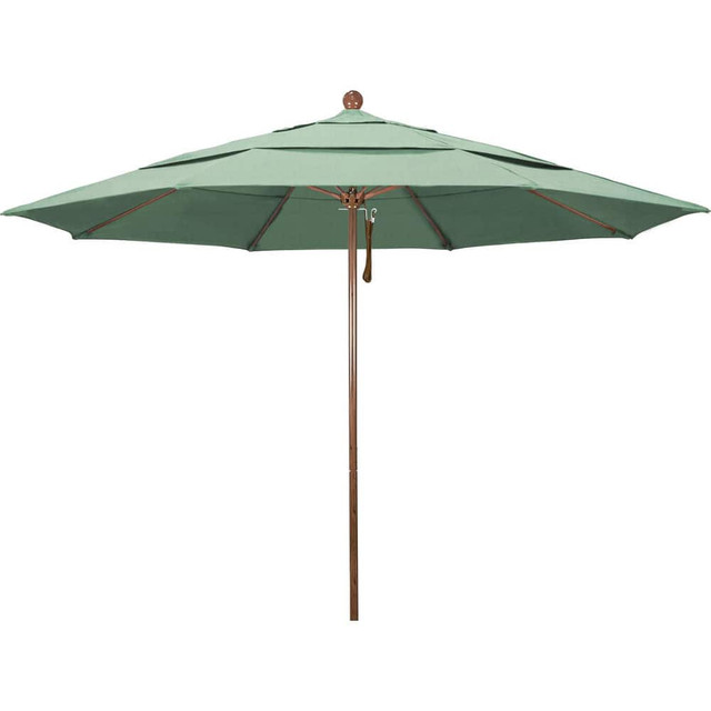 California Umbrella 194061619650 Patio Umbrellas; Fabric Color: Spa ; Base Included: No ; Fade Resistant: Yes ; Diameter (Feet): 11 ; Canopy Fabric: Pacifica
