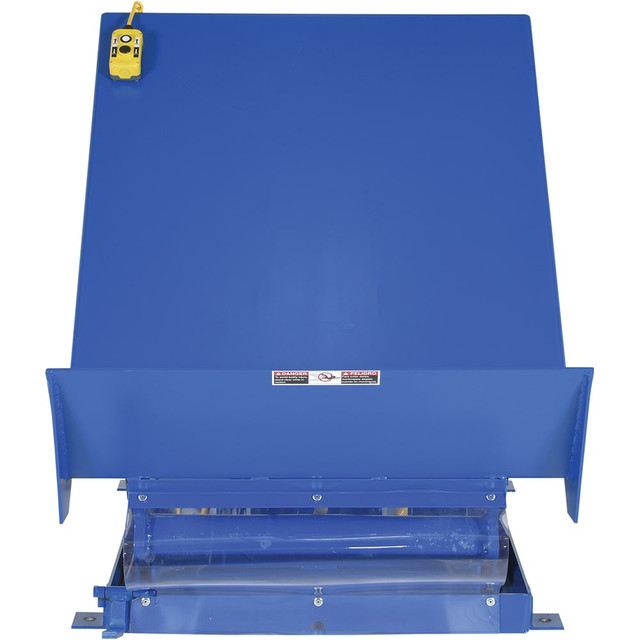 Vestil UNI-4048-2-BLU- Single Scissor Lift & Tilt Table: 2,000 lb Capacity, 40 &deg; Tilt Angle