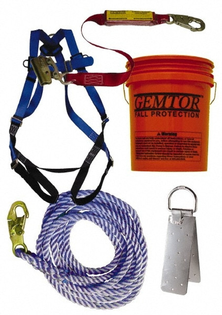 Gemtor VP811-2 Universal Size, 300 Lb. Capacity,  Polyester Roofer Fall Protection Kit