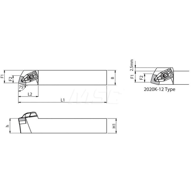 Kyocera THC13251 LH DSBN 0° Negative Rake Indexable Turning Toolholder