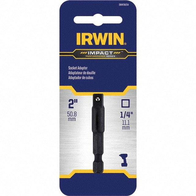 Irwin IWAF36214 Power Screwdriver Bit: Impact Socket Adapter Bit, 1/4" Hex