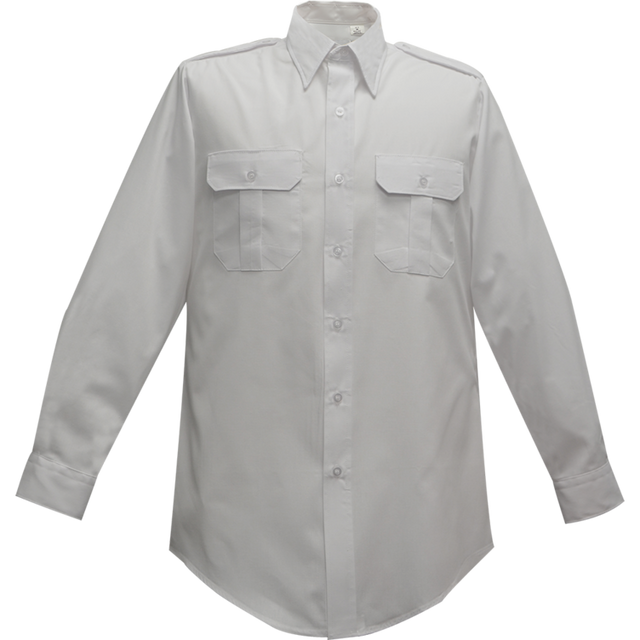Flying Cross 28A54 00 15.5 35 Duro Poplin Long Sleeve Shirt - White