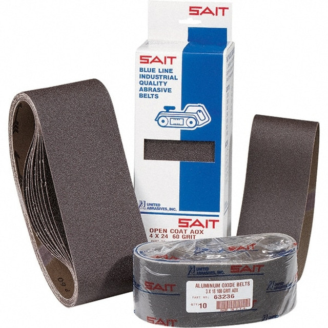 Sait 60092 Abrasive Belt: 1/2" Wide, 24" Long, 120 Grit, Aluminum Oxide