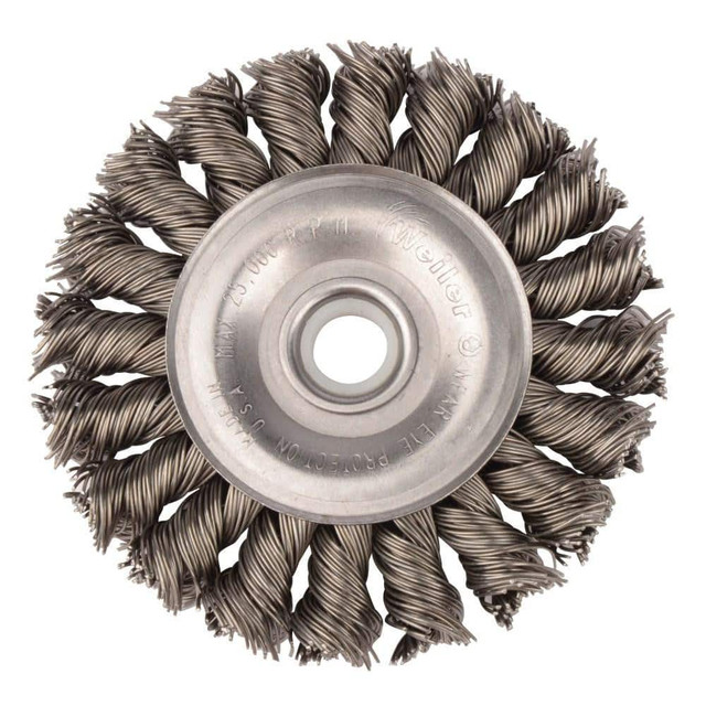 Weiler 08024 Wheel Brush: 3" Wheel Dia, Knotted