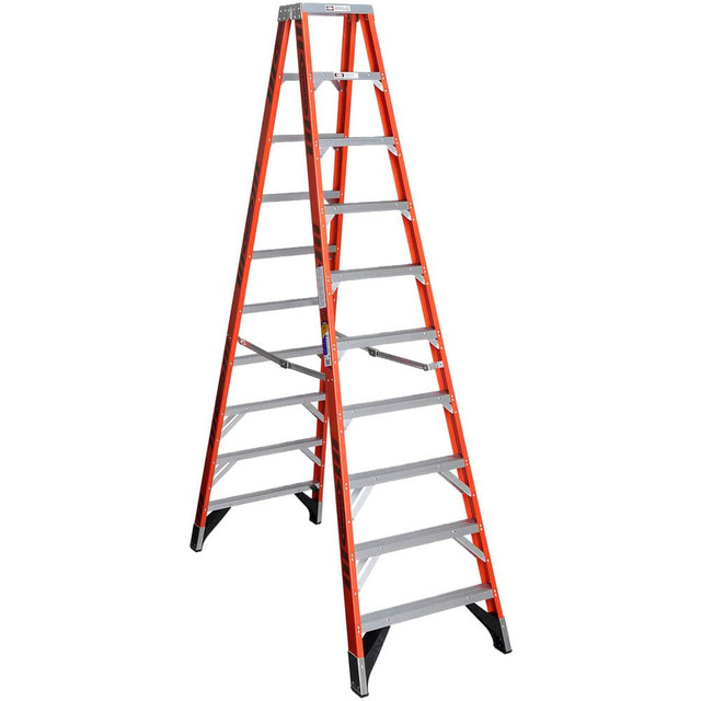 Werner T7410 9-Step Fiberglass Step Ladder: Type IAA, 10' High