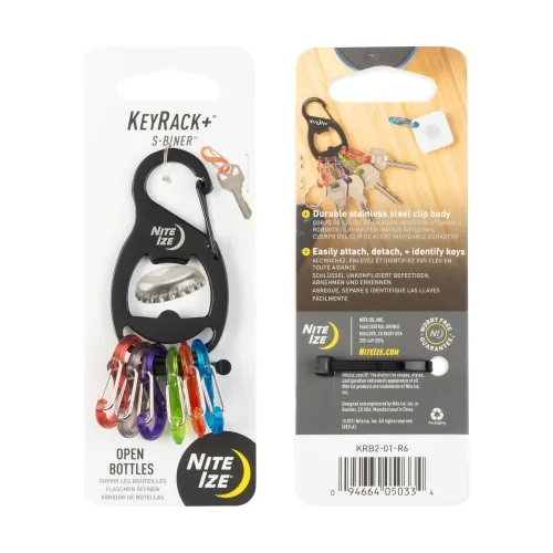 Nite-Ize KRB2-01-R6 KeyRack+ S-Biner - Stainless Steel