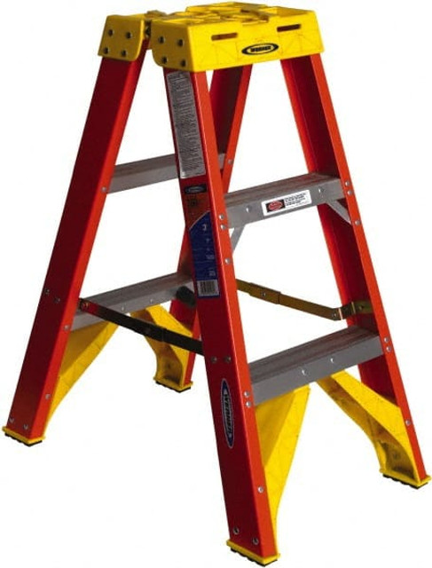 Werner T6203 2-Step Fiberglass Step Ladder: Type IA, 3' High