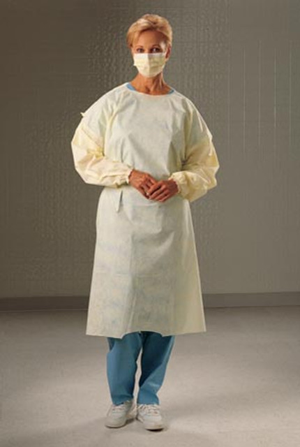 O&M Halyard  69979 Cover Gown, Yellow, Universal, Note: Can Be Used In The PPE Dispensing System, 100/cs (24 cs/plt) (US Only)