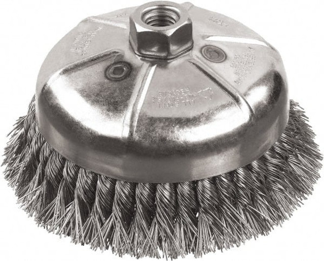 DeWALT DW49157 Cup Brush: 3" Dia, 0.02" Wire Dia, Steel, Knotted