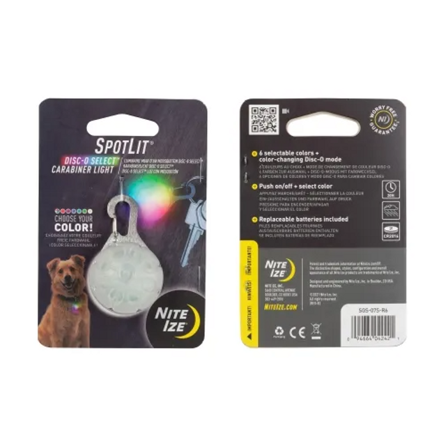 Nite-Ize PSGS-07S-R6 SpotLit Collar Light - Disc-O Select