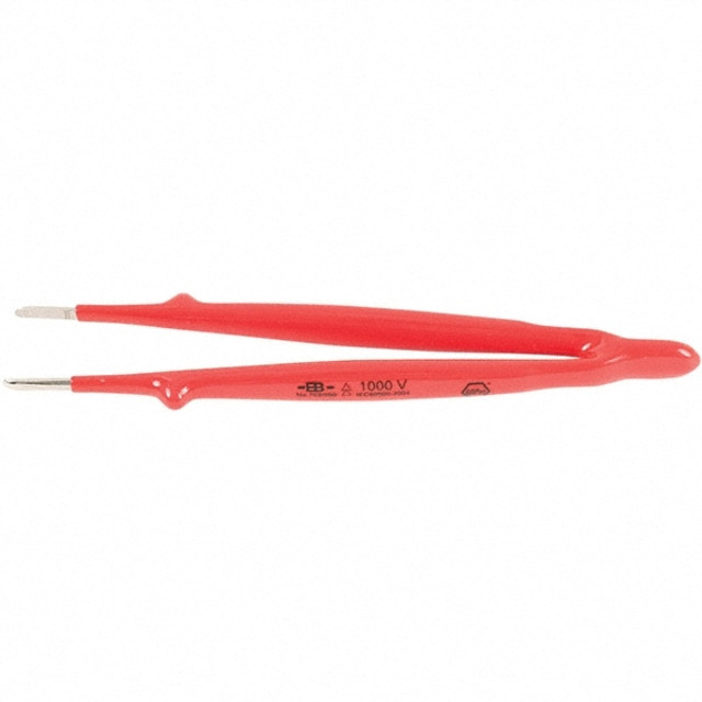 Wiha 75220 Insulated Tweezer: Straight, Steel, Straight, Strong & Regular Tip, 8" OAL