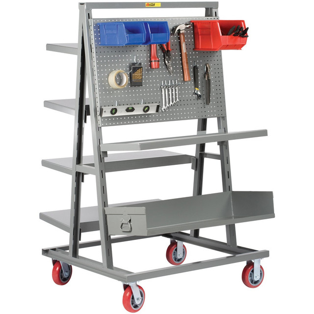 Little Giant. AFS-3640-6PY Mobile Work Stands; Stand Type: Mobile A-Frame Lean Tool Cart ; Stand Style: A-Frame ; Brake Type: None ; Leg Style: Fixed ; Load Capacity: 2000 ; Color: Gray