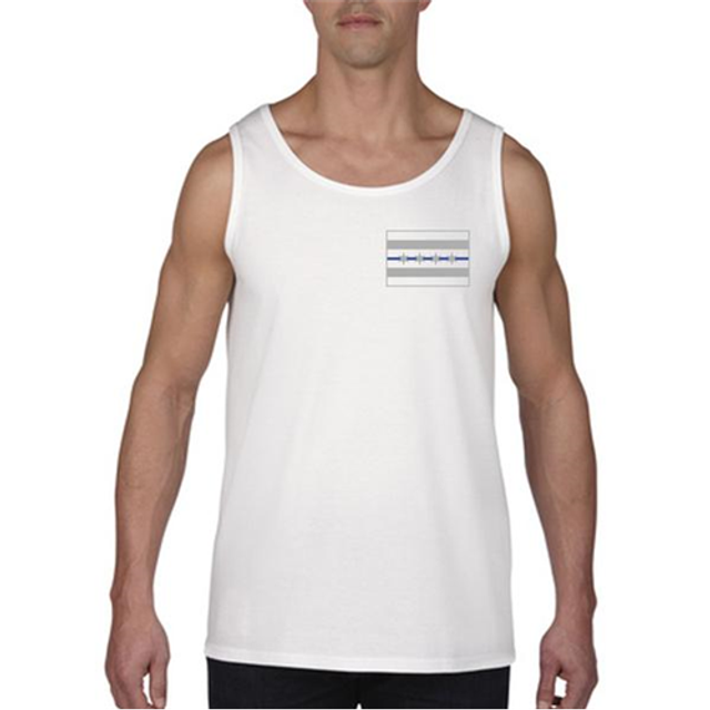 Thin Blue Line CHIC-TANK-WHITE-XXXXL Tank - Chicago Thin Blue Line Flag