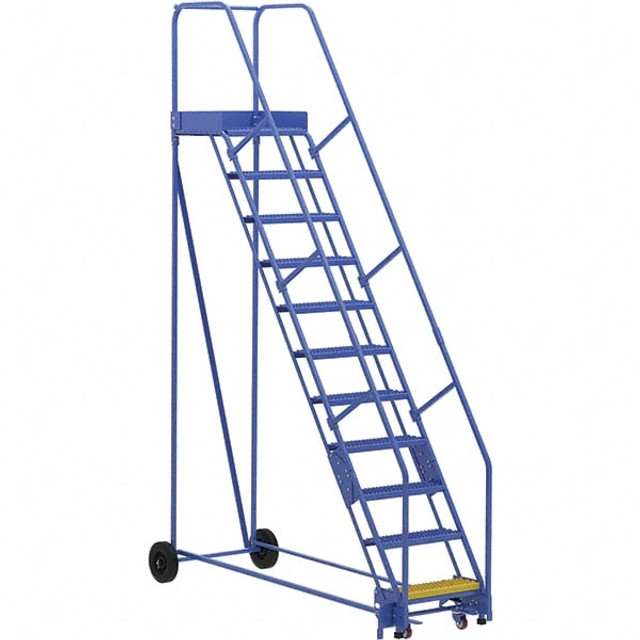 Vestil LAD-11-21-G Steel Rolling Ladder: Type 1A, 11 Step