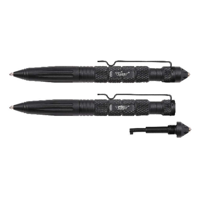 UZI UZI-TACPEN6-BK UZI Defender Tactical Pen w/ Glassbreaker & Cuff Key