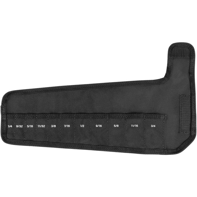 Tekton OTP21106 Tool Pouches & Holsters; Holder Type: Tool Pouch ; Tool Type: Wrench Pouch ; Closure Type: Hook & Loop ; Material: Polyester ; Color: Black ; Belt Included: No