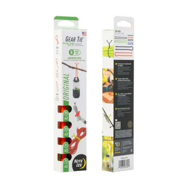 Nite-Ize GTBA-A2-R8 Gear Tie Reusable Rubber Twist Tie