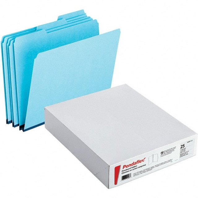 Pendaflex PFX9200T13 File Folders with Top Tab: Letter, Blue, 25/Pack