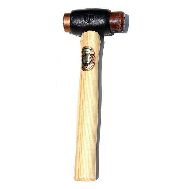 Osca TH03212 Non-Marring Hammer: 2.35 lb, 1-1/2" Face Dia, Malleable Iron Head
